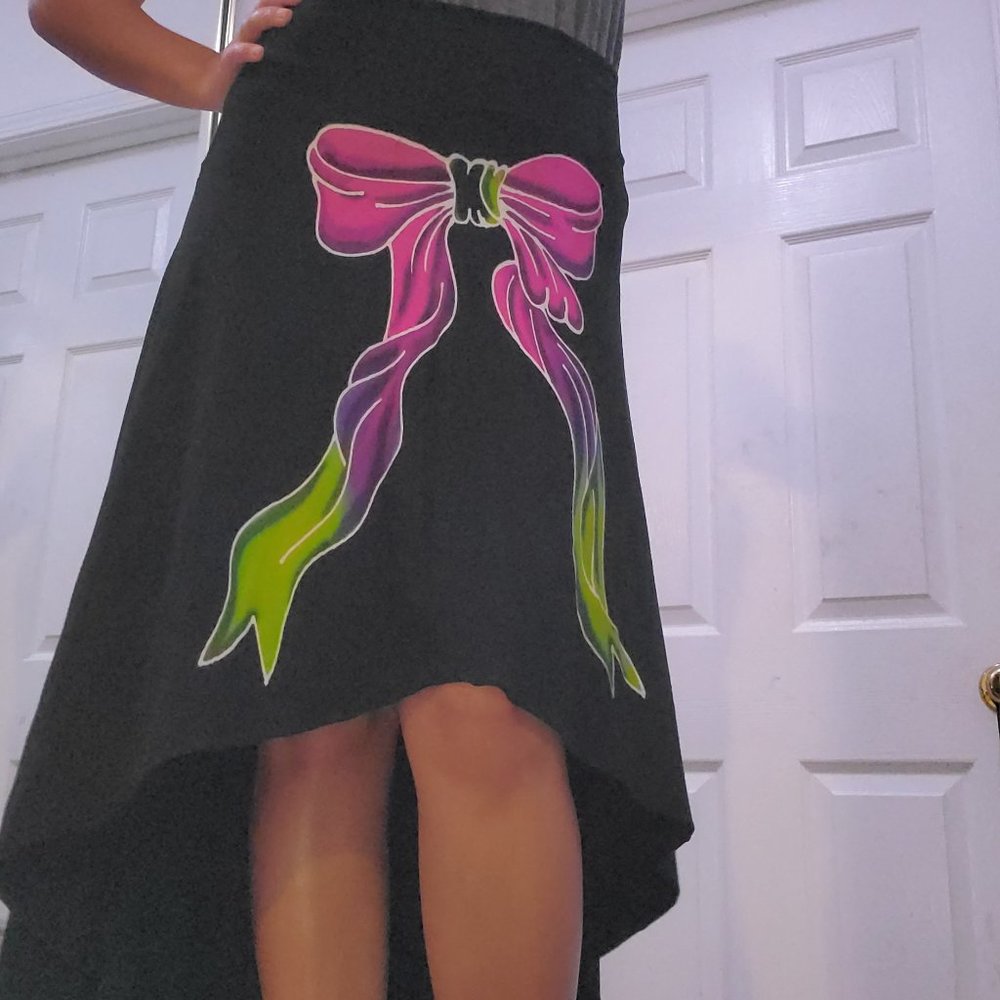 Black asymmetrical skirt